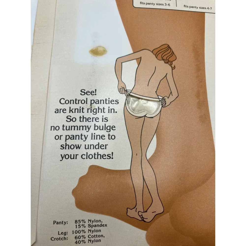Vintage Slenderalls Underalls Pantyhose‎ Control Top Panties Beige Suntan A-B